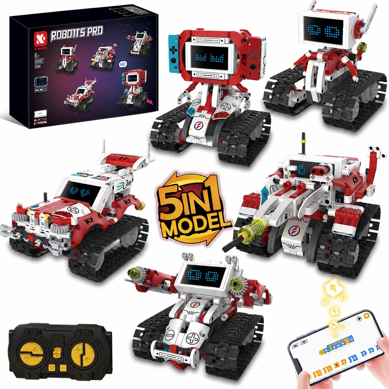Kids Toys Under £5 - مجموعة بناء روبوت 5 في 1