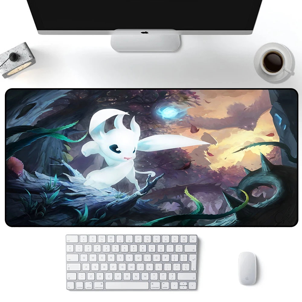 Ori e a floresta cega mouse pad grande gamer mousepad computador xxl tapete do mouse teclado tapete de mesa portátil mausepad