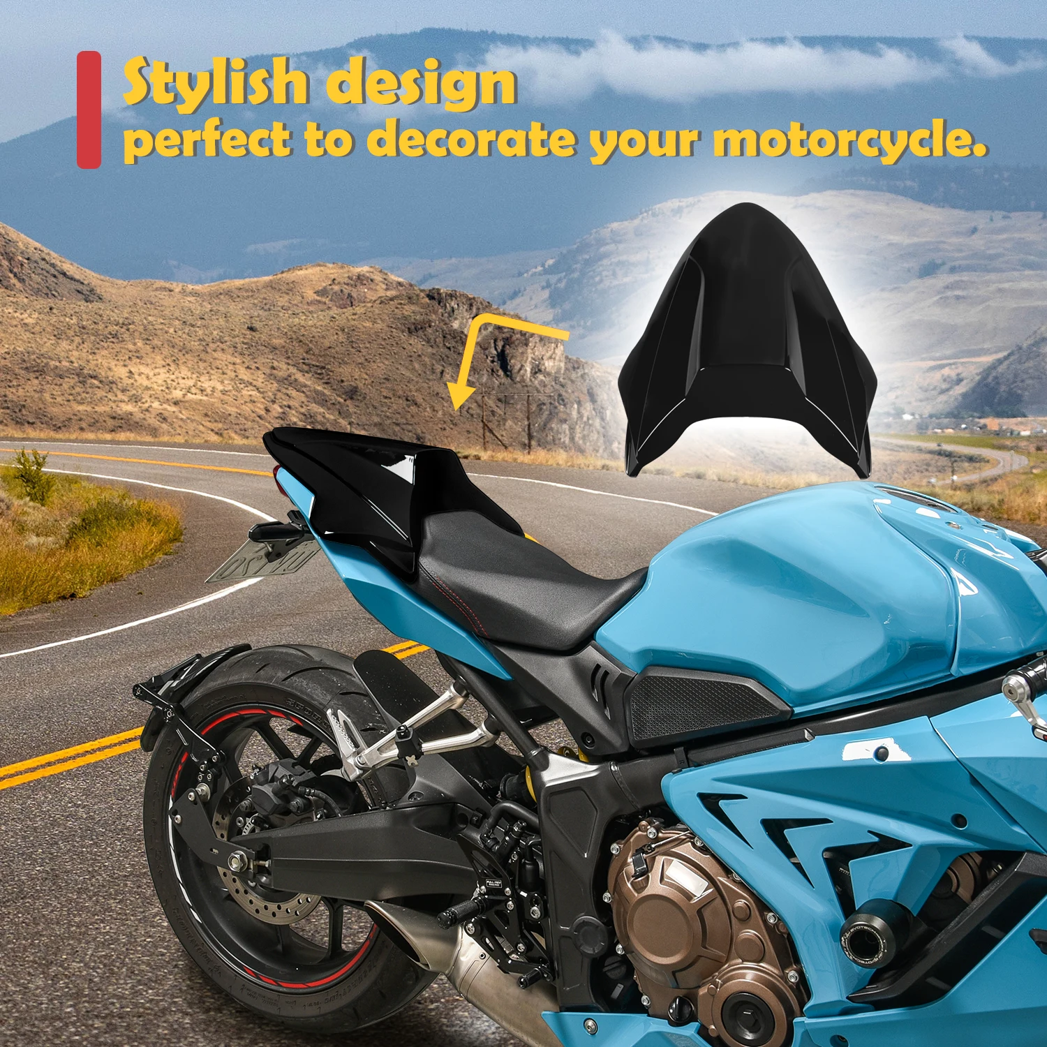 Motorcycle Rear Passenger Seat Cover Cowl For Honda CB650R CBR650R 2021 2022 2023 CB CBR 650R CB650 CBR650 650 R Pillion Fairing