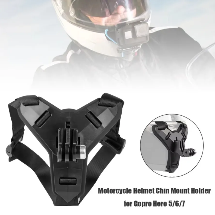 Motorcycle Helmet Chin Strap Mount Holder Fit for Action Camera Accessories 1PC