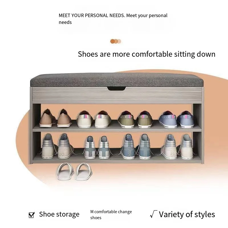 Multifunctional Household Door Storage for Shoe Stool Entry Shoe Rack Sit Door Wear Shoes Stool Entrance Bench Shoes Organizer