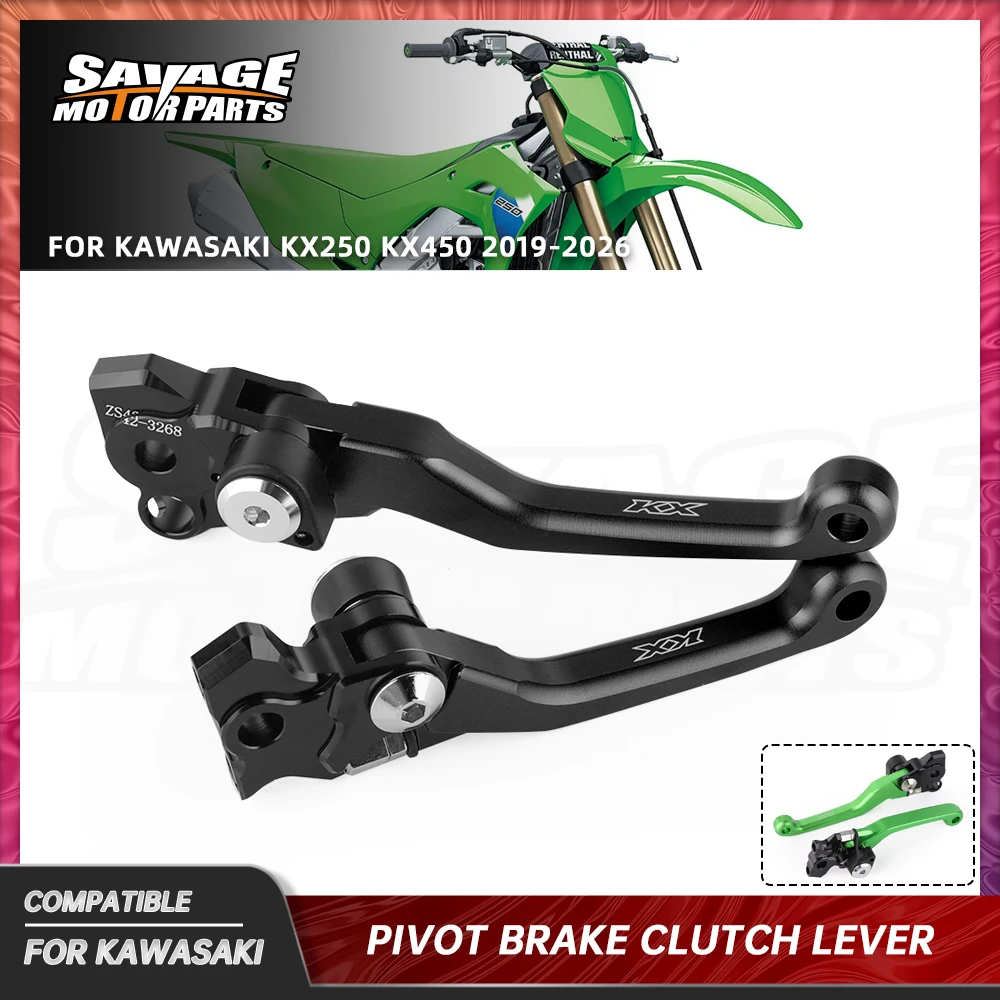 

2026 KX250X Pivot Brake Clutch Lever For Kawasaki KX 250 450 F/X/SR Motorcycle Accessories Off-Road Bike Front Control Handles