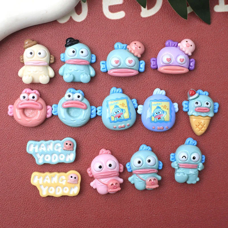 10-20Pcs Cartoon Kawaii Fish Flat Back Resin Cabochon Scrapbooking Phone Decor Crafts DIY Jewelry Making Accessory Hairpin Patch