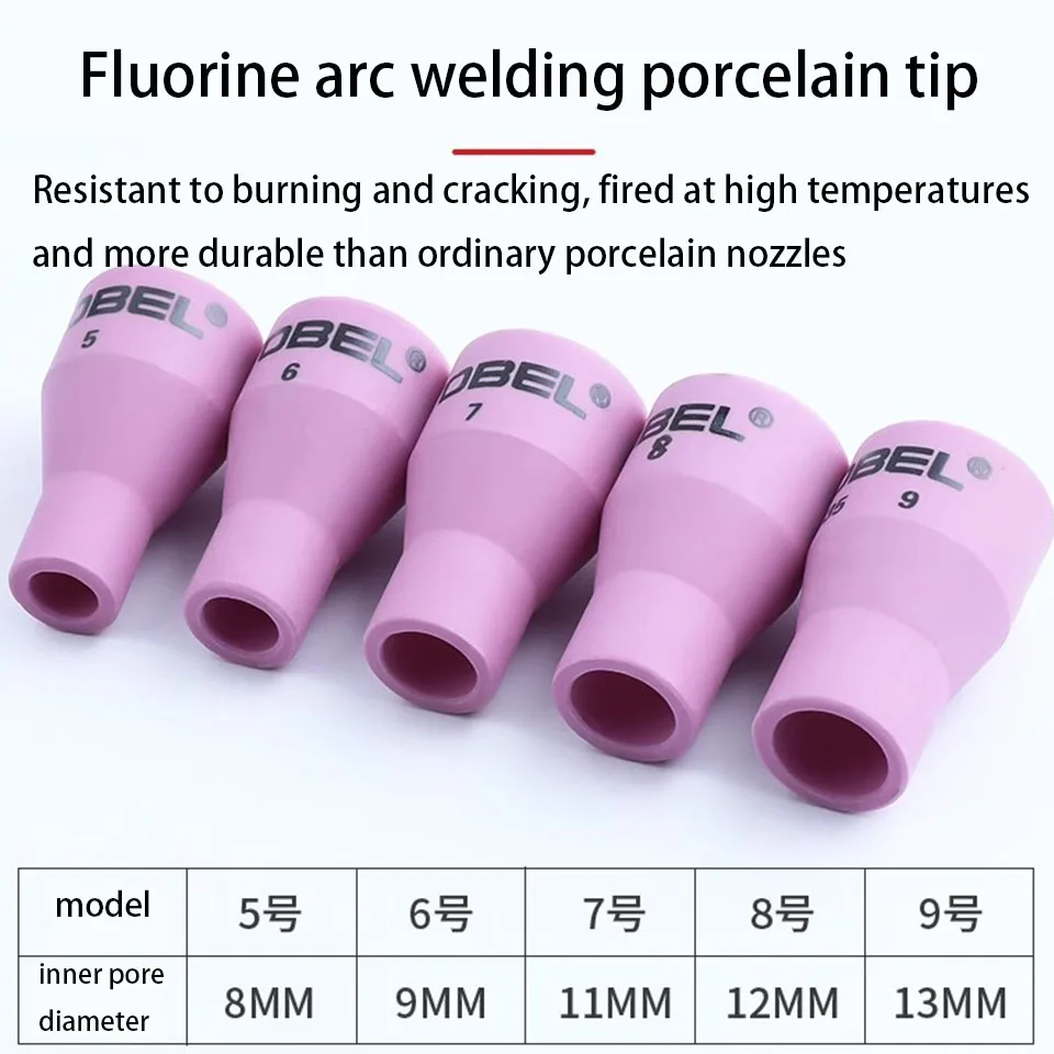 New Argon Arc Welding Gun Connector Wp18/17/26 Korean Style Pinch Tube Guide Fluid Yj35 Porcelain Nozzle Argon Arc Welding