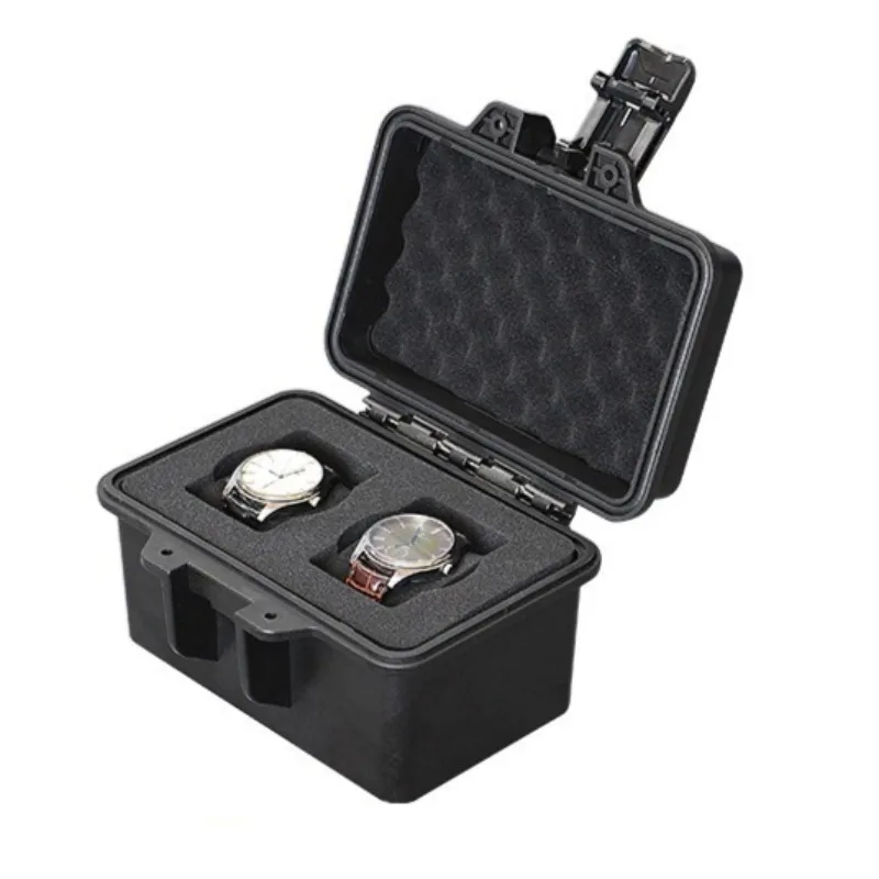 2-12 Slot Plastic Watch Storage Box Safe Thicken Men's Wristwatch Case Portable Watches Organizers Waterproof Man Watch Boxes