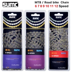 SUMC Bicycle Chain 8 9 10 11 12 Speed MTB Mountain Road Bike Chains for Shimano 8s 9s 10s 11s 12s Titanium Ultralight Part