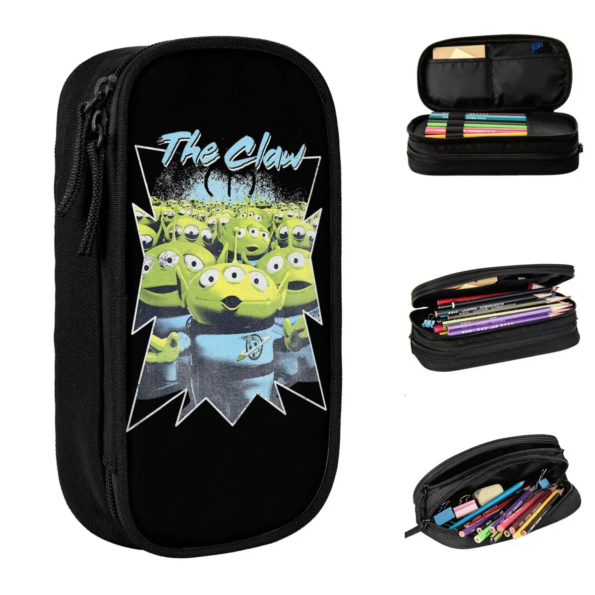 The Claw Toy Story Aliens Pencil Case Cute Pen Holder Bag Girl Boy Big Capacity School Supplies Zipper Pencilcases