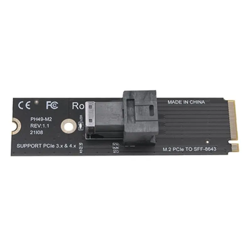 M.2 NVME Mkey Pciex4 To SFF8643 M.2 NVME Support 2260/80 SSD Expansion Adapter Board