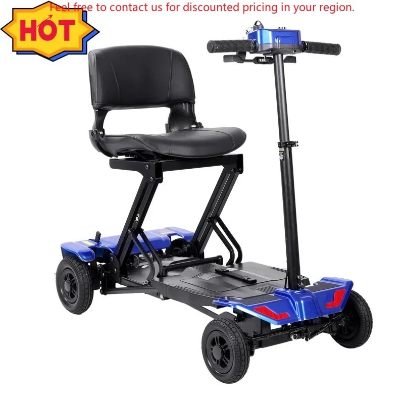 

Travel 4 Wheels Elderly Electric Scooter Disabled Handicapped Folding Mobility Scooter For Seniors