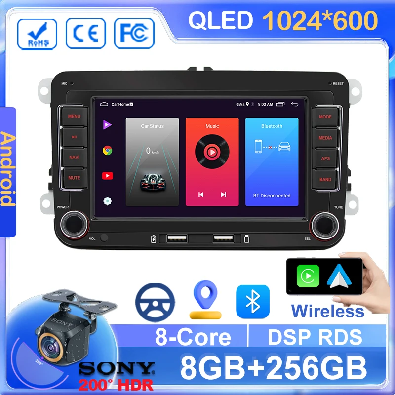 

Car Radio 2Din Android for Volkswagen Golf 5 6 Polo Passat B6 B7 CC Skoda Jetta Universal Muiltmedia Carplay Wifi GPS Navigation