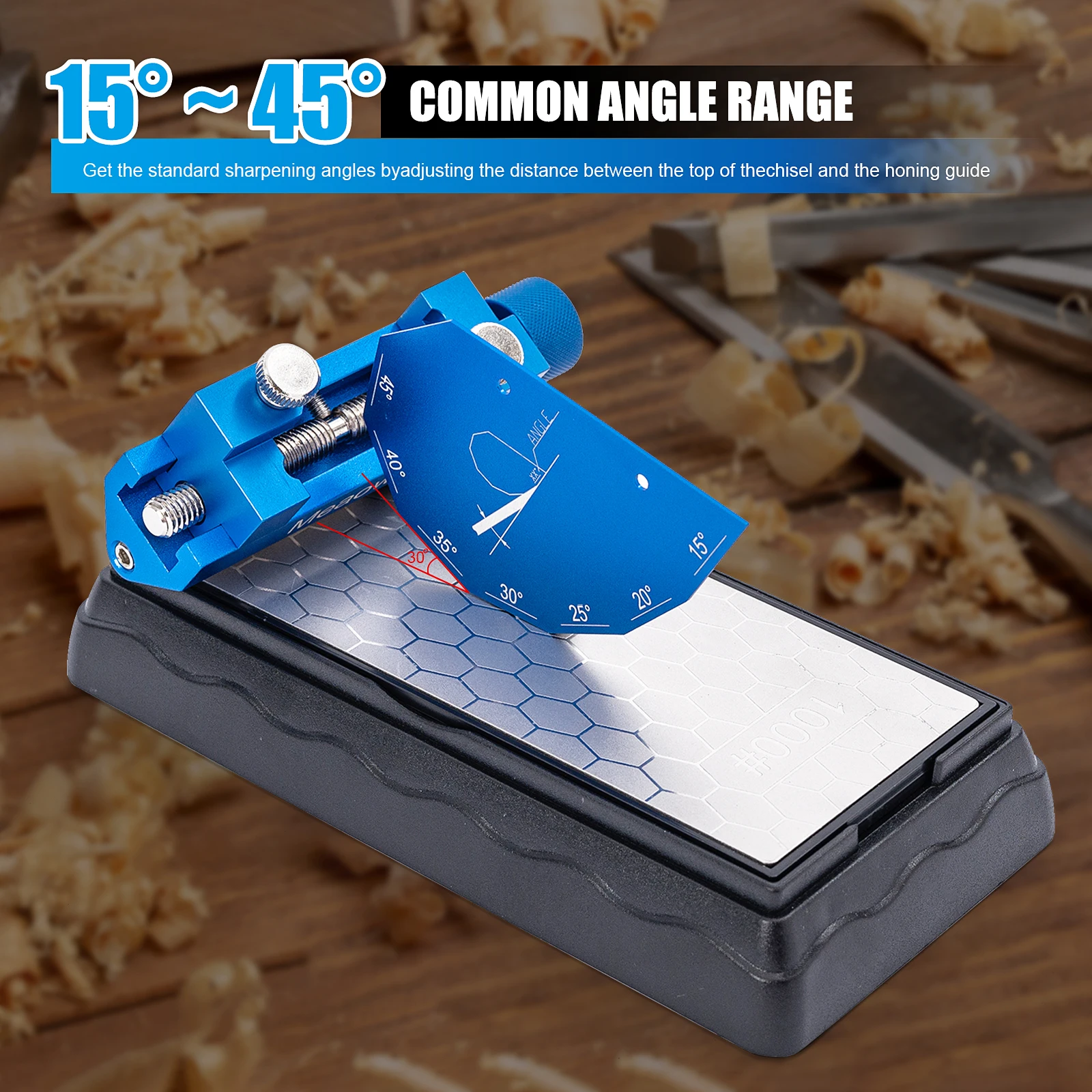 

Professional Fixed-Angle Sharpening Tool With Whetstone Manual Tool for Planing Knives And Chisels Suitable for Planing Knives