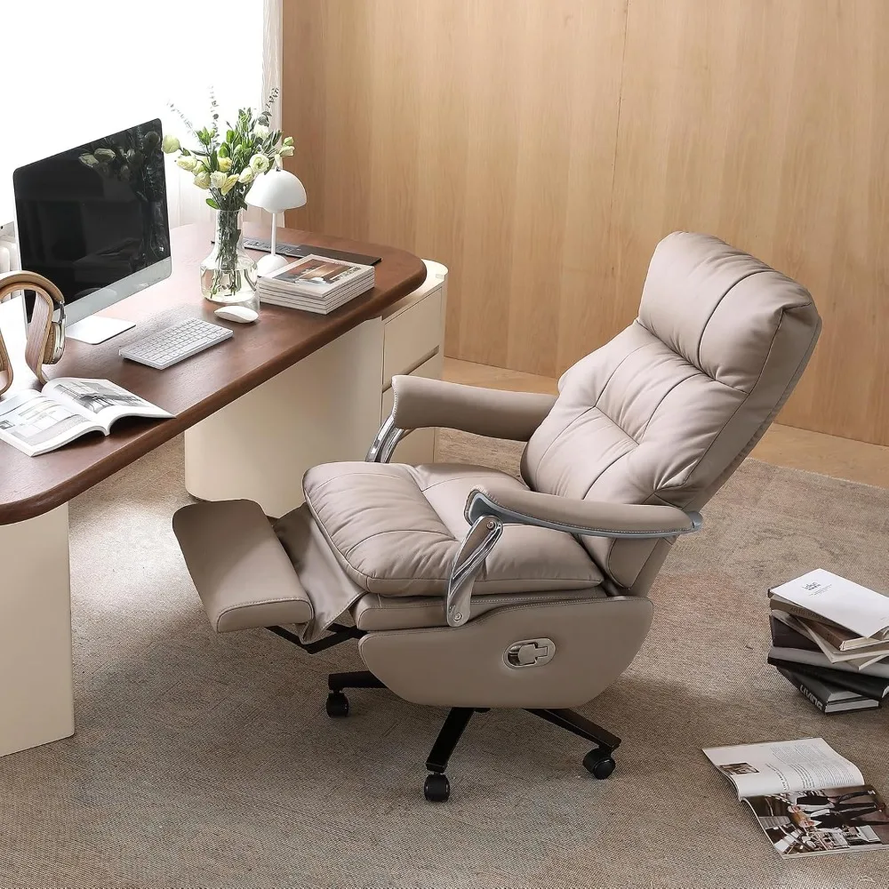 

Administrative office chair, sustainable leather, home office desk and chairs with massage, high back 400 pound computer chair