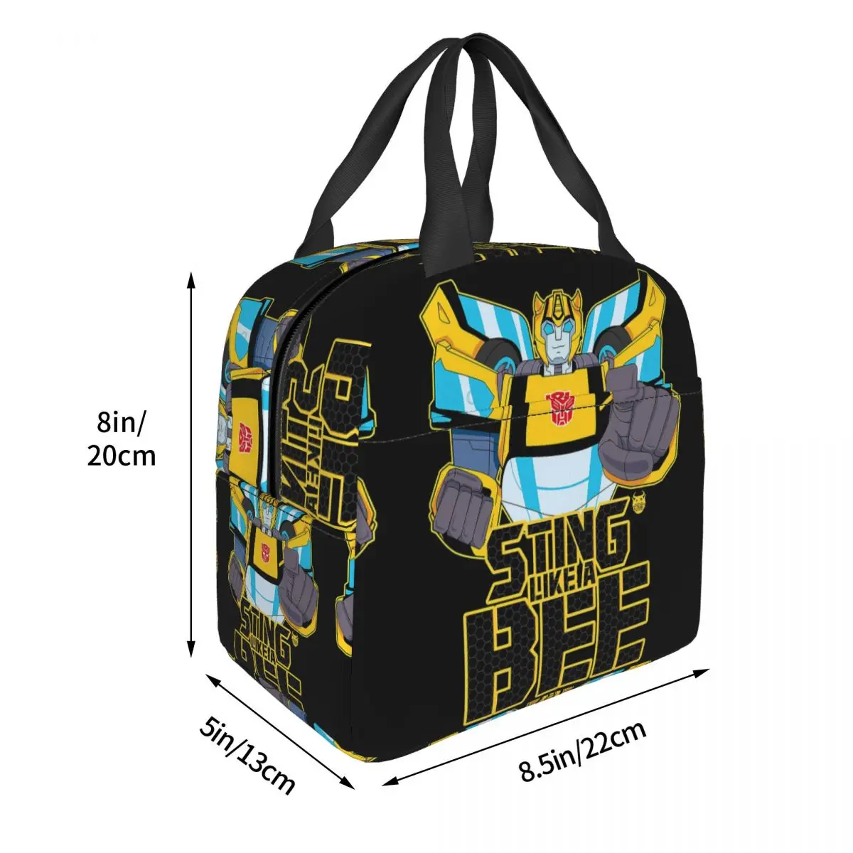 Transformers Autobots Lunch Bags Insulated Bento Box Portable Lunch Tote Resuable Picnic Bags Cooler Bag for Woman Kids Office