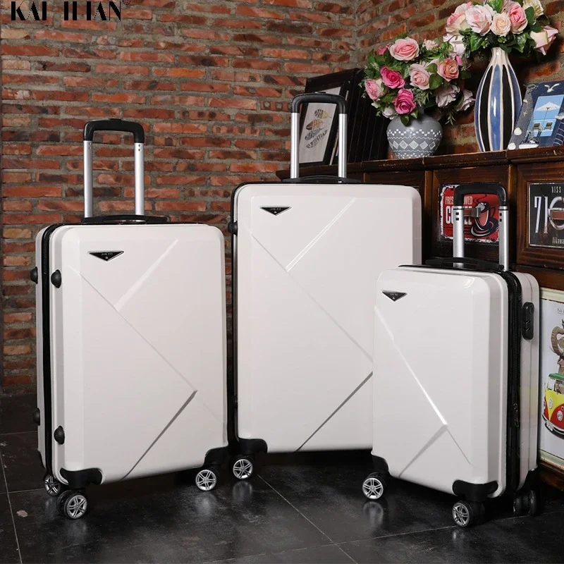 20\'\'24/28 inch Rolling luggage travel suitcase on wheels 20\'\' carry on cabin trolley luggage bag ABS+PC suitcase fashion set