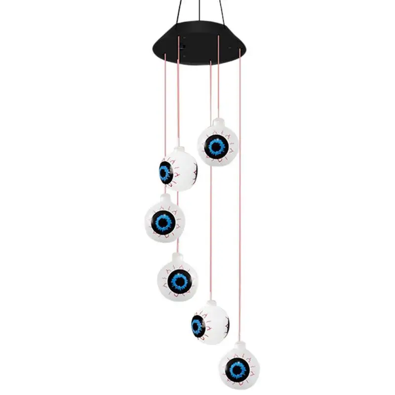 

Halloween Wind Chime Halloween Eyeball Wind Chime Patio Yard Decoration Led Color Changing Windchime For Patio Garden