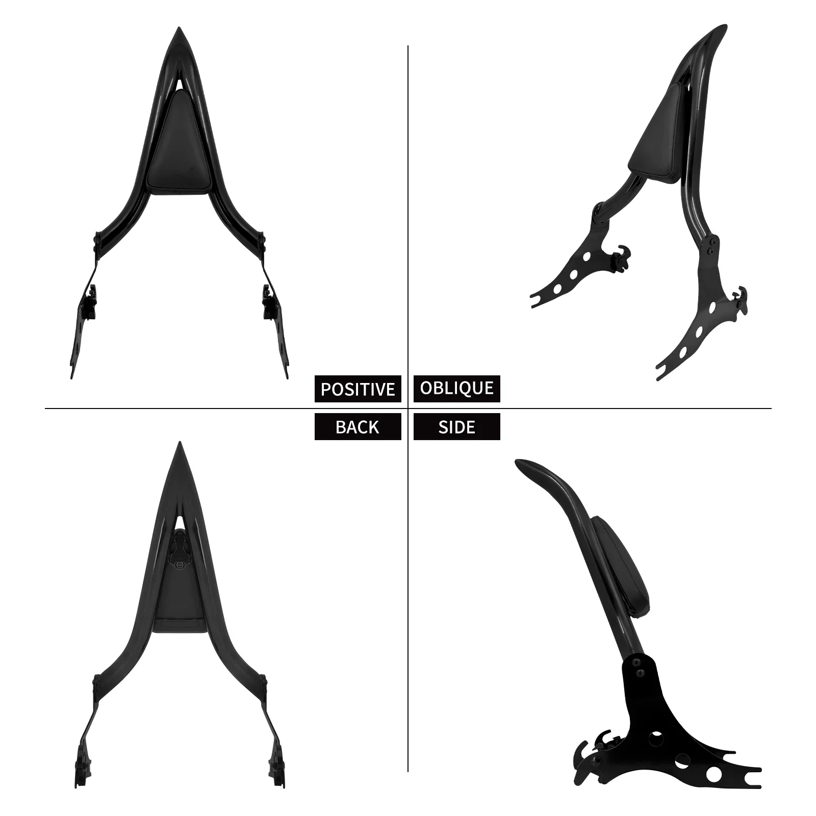 Motorcycle Rear Passenger Detachable Backrest Sissy Bar Black For Harley Softail Breakout FXSB 13-2023 Fat Boy FLFBS 114 2018-23
