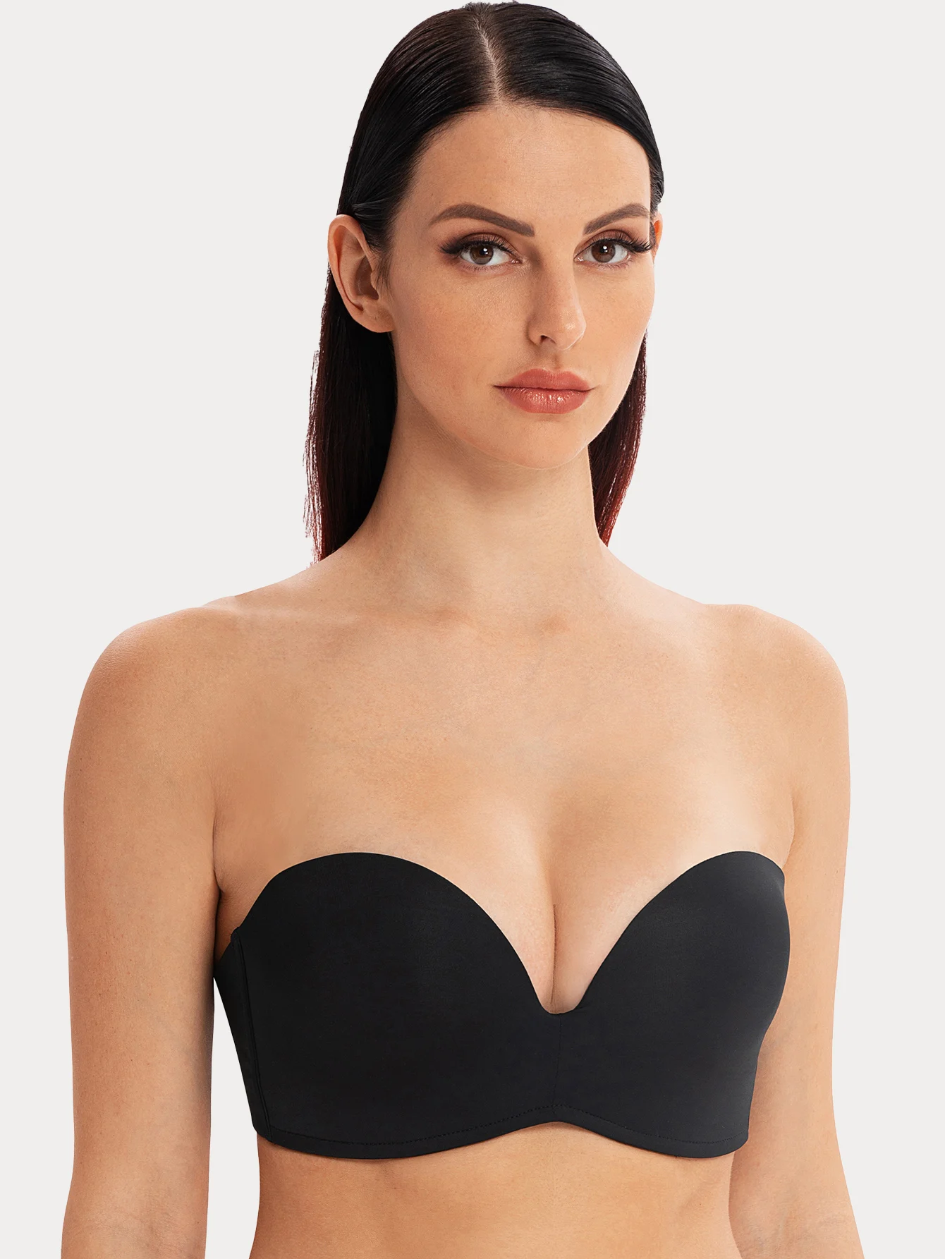 Stay-Put Multiway Wireless Lightly Padded Push Up Strapless Bra