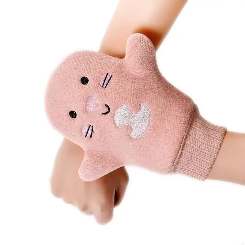 

581F Creative Baby Bath Gloves Children Cartoon Cactus Bath Mitt Washcloth Scrubbing Gloves Body Clean Sponge