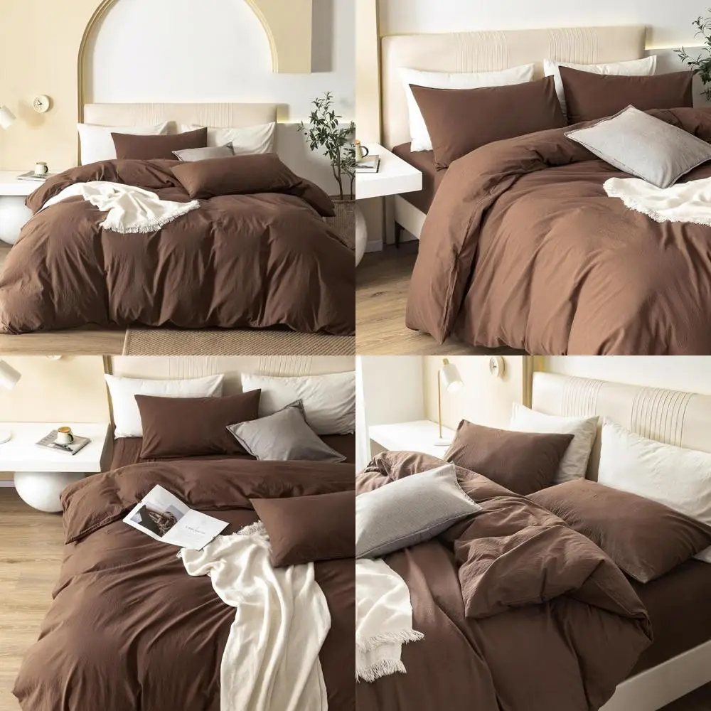 

Cotton Duvet Cover Set King Size - 3 Piece Bedding with 104x90 Inches Cover and 2 Pillowcases, Comforter Not Included