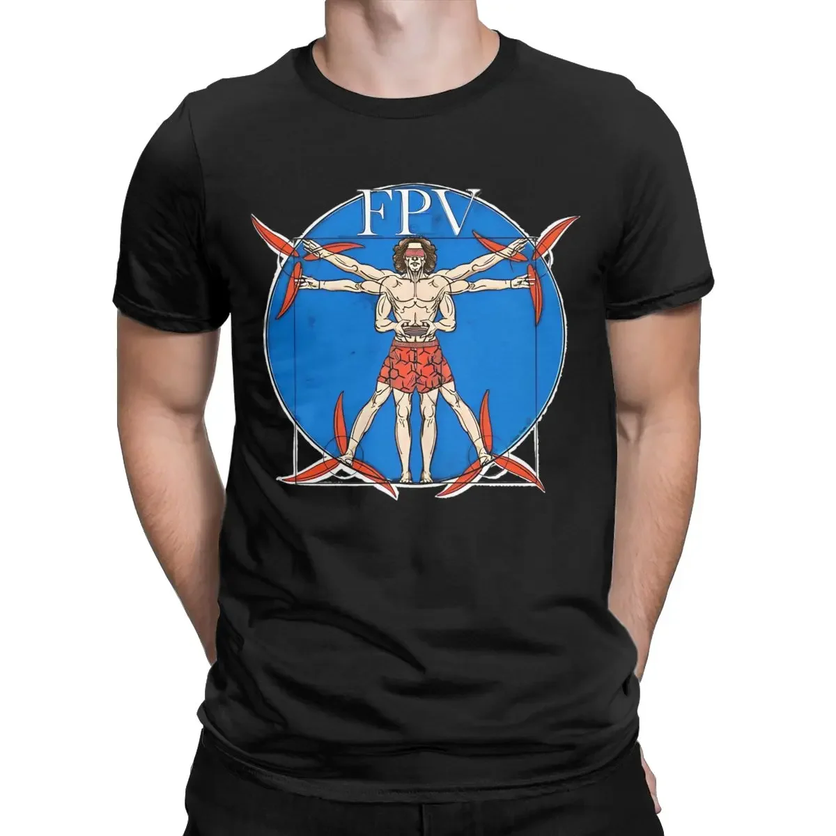 Aircraft FPV Drones Pilot T-Shirts Men Teenager 100% Cotton Tee Quadcopter Flying Drone Operator T Shirt Unique Clothes