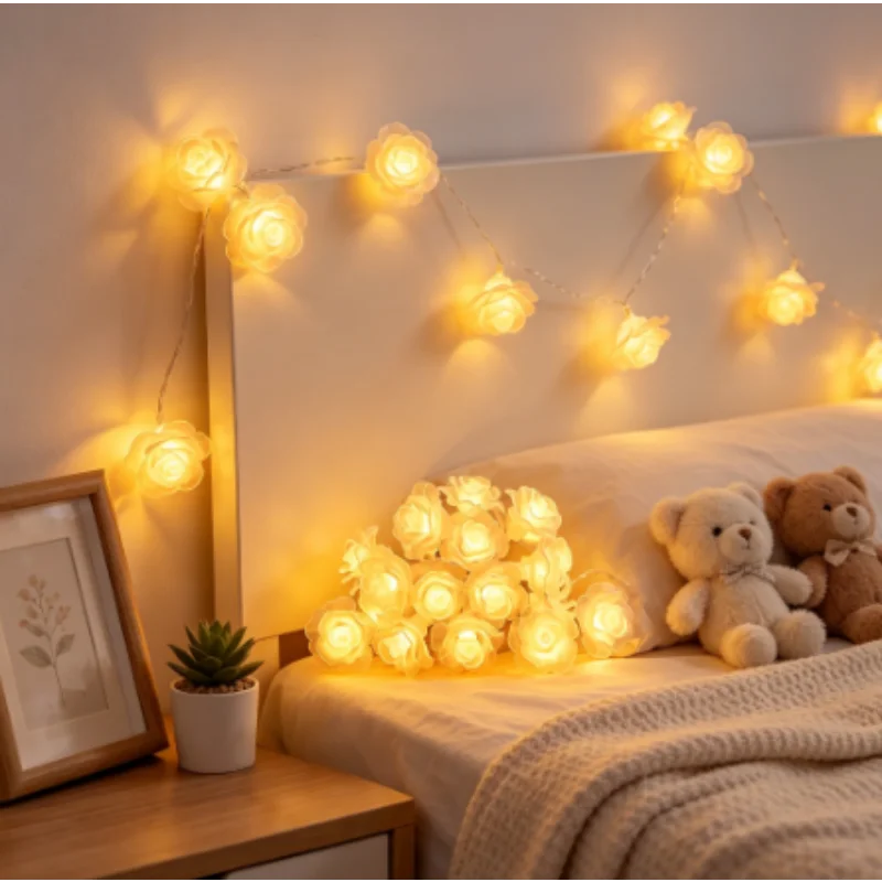 Rose Fairy String Lights, USB Flower Lights for Holiday Decor