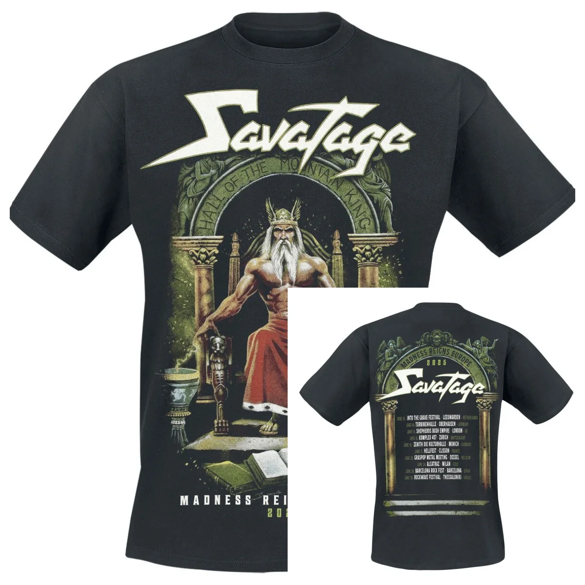 Camiseta Unissex de Algodão Savatage 2026 - Manga Curta, Estilo Casual de Luxo Vintage para o Verão