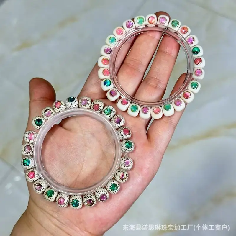 New Moon Bodhi Inlaid Abalone Bracelet, Necklace, And Pendant Kit