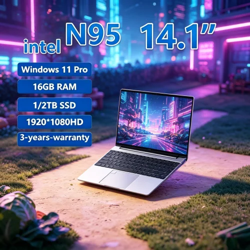 Ноутбук Exotic 2026 14.1" N95 FHD IPS 120 Гц с кристально чистым экраном, 7500 мАч, 32 ГБ/2 ТБ SSD, быстрая клавиатура, дактилоскопическая разблокировка