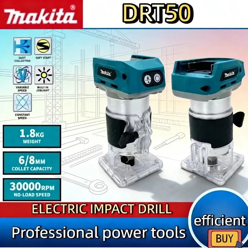 

Makita DRT50 Cordless Trimmer 18V 20V Rechargeable Brushless Slotting Tool for Woodwork Engraving Milling