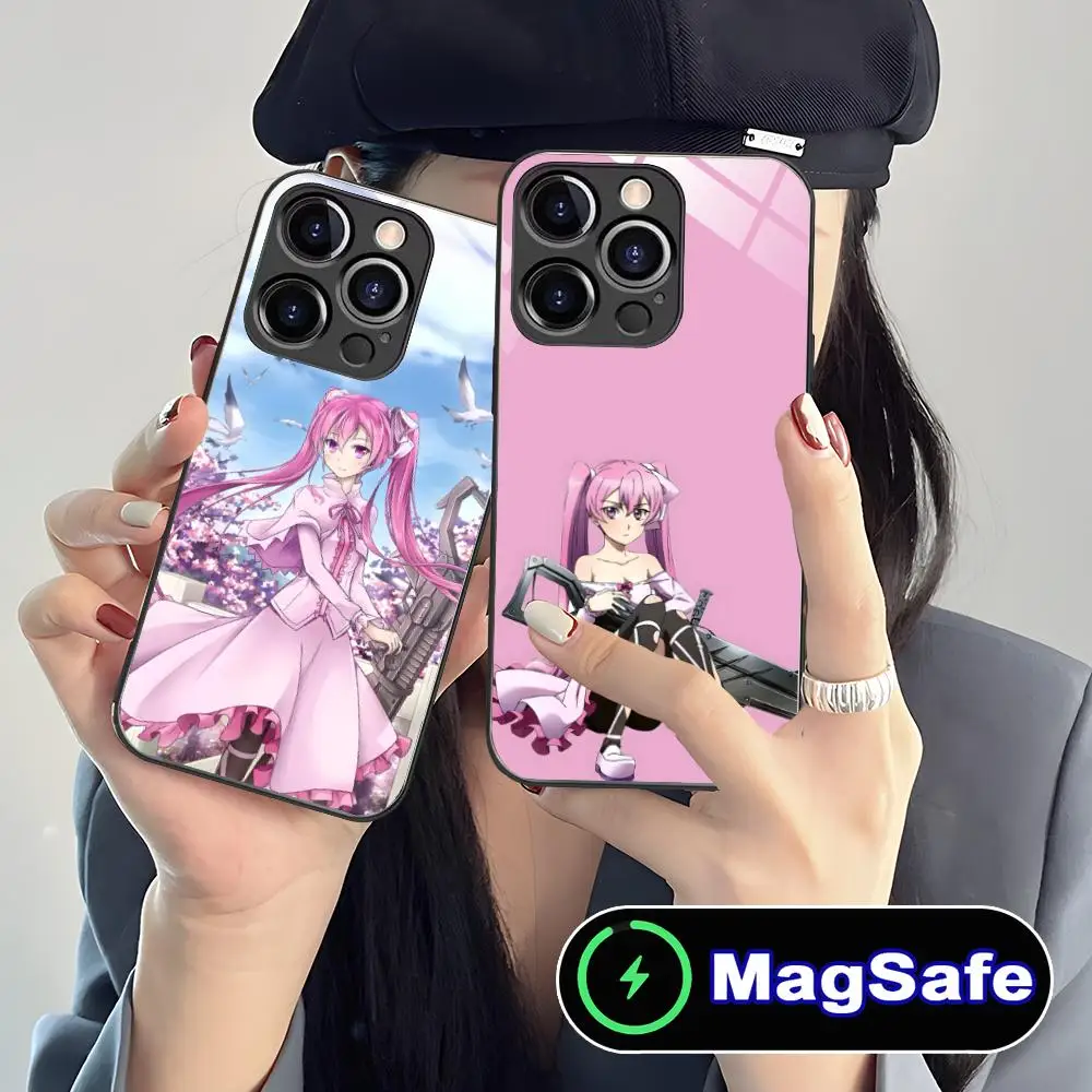 

Чехол для телефона Akame Ga Kill Mine для iPhone 16, 15, 14, 13, 12, 11 Pro Max Plus Mini MagSafe, стеклянный цветной принт, красивый чехол
