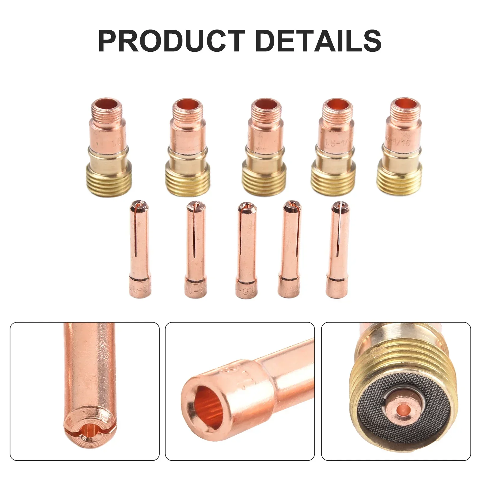 

Пакет аксессуаров для сварщика TIG включает в себя для модели газовых линз Stubby и десять цанг N23S, совместимые с популярными блоками серии WP.