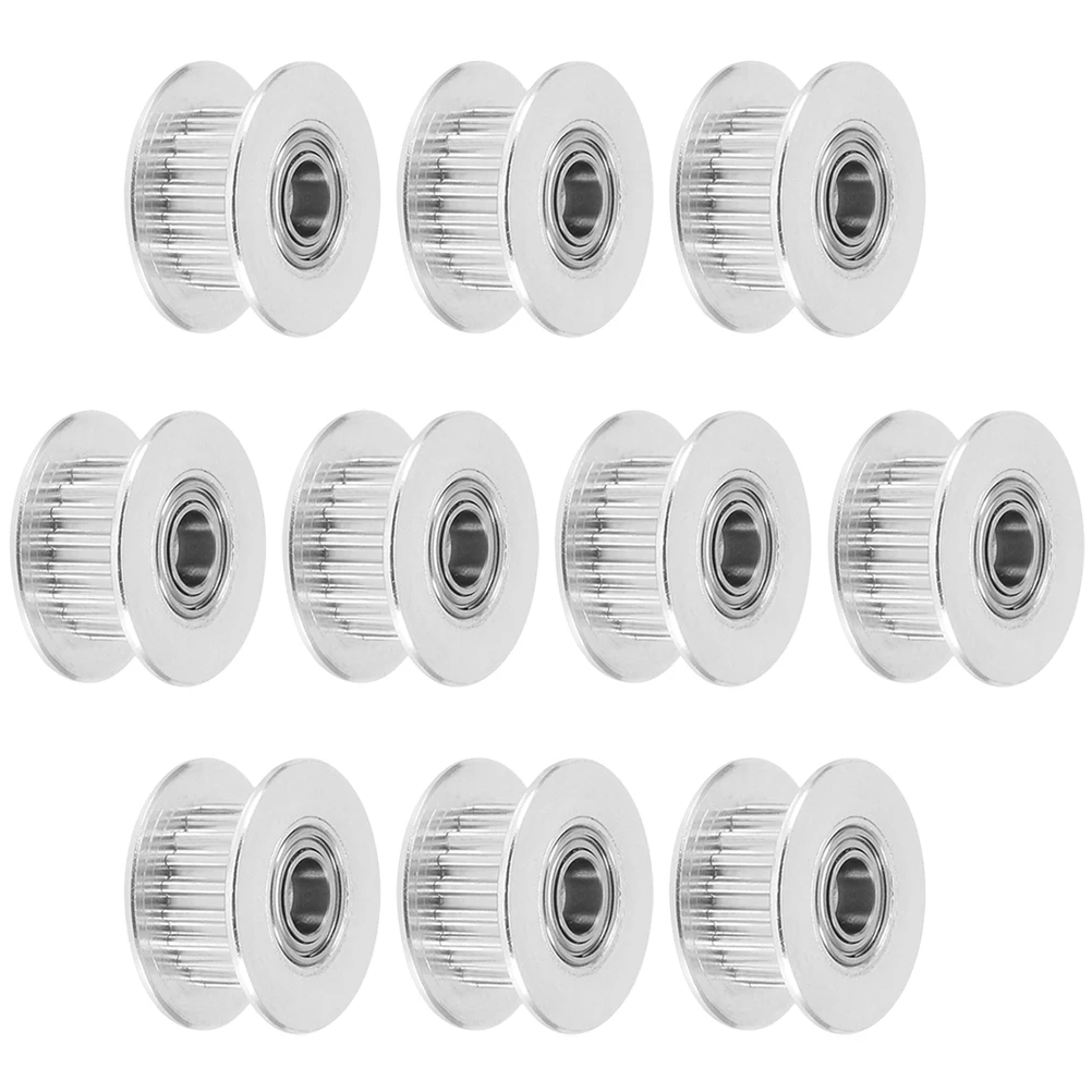 

10pcs Timing Pulley Synchronous Wheel 6mm Bandwidth 16 Teeth Belt Pulley for 3D Printer Projects High Reduction Drives Aluminum