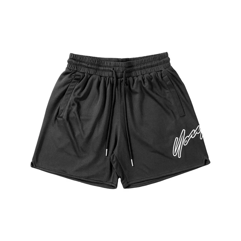 Shorts de corrida de secagem rápida masculino, shorts de fitness casual, corredores de musculação de ginástica, fundo curto, novo, verão