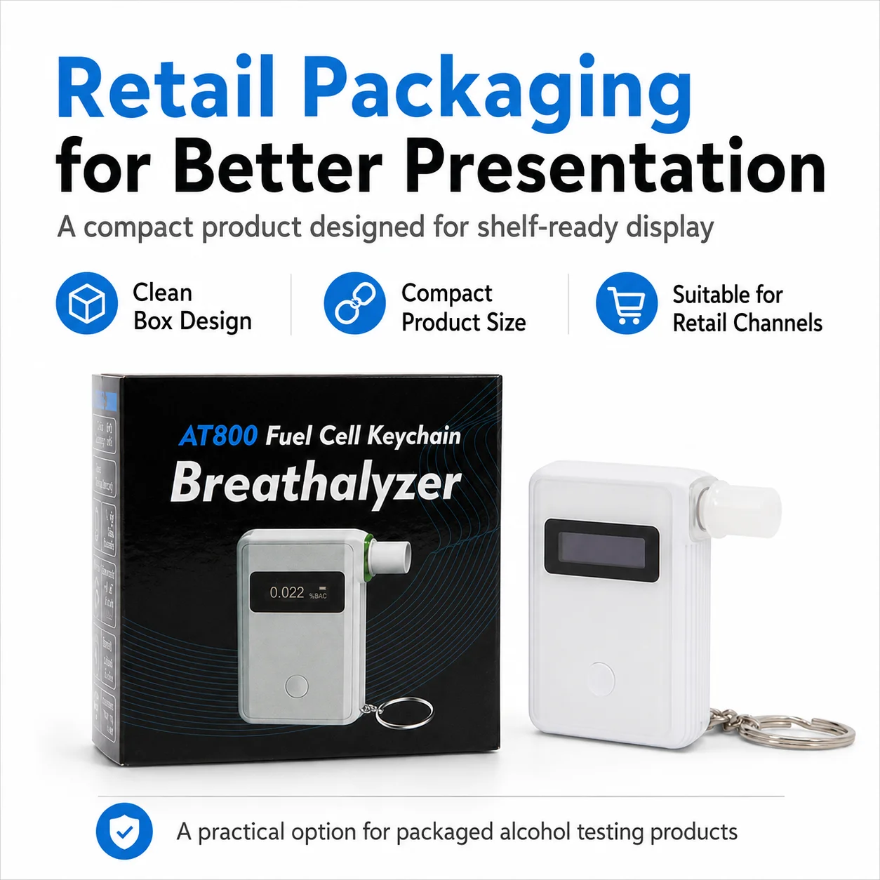 Smart APP Fuel Cell Breathalyzer Portable Alcohol Tester with Multiple Measurement Units