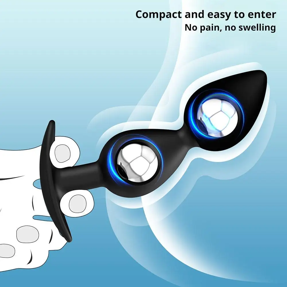 Plugues anais wearable com bolas de aço contas anais butt plug falso vibrador analplug butplug adulto 18 brinquedo sexual para masculino feminino