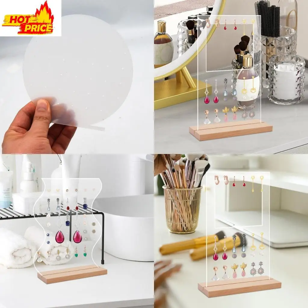 

Arched Acrylic Earring Holder Solid Hollow Acrylic Bracket Jewelry Retail Holder