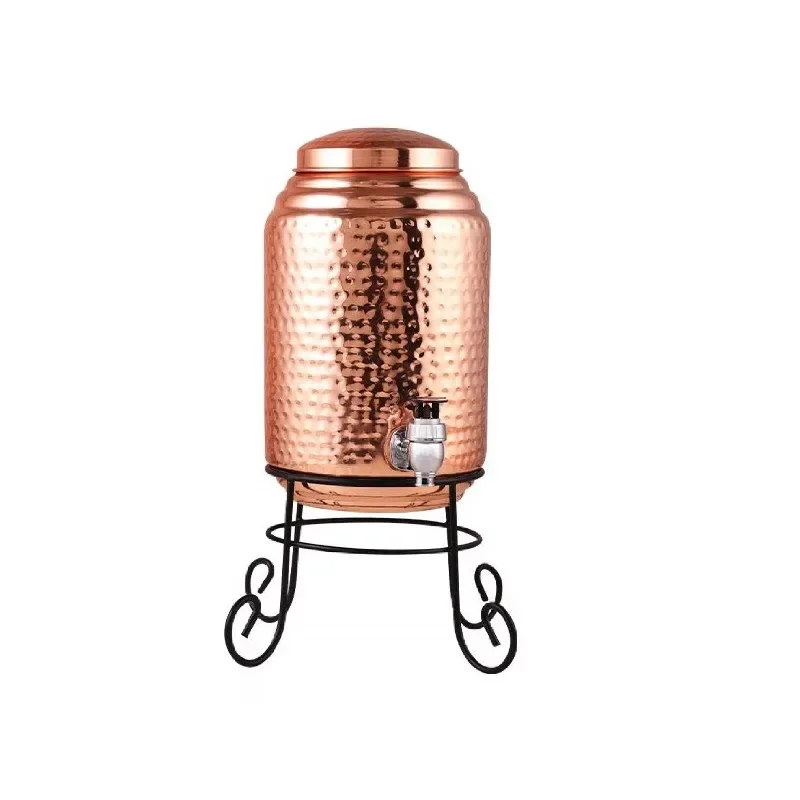

100% copper water dispenser with base hammer design 5 liters