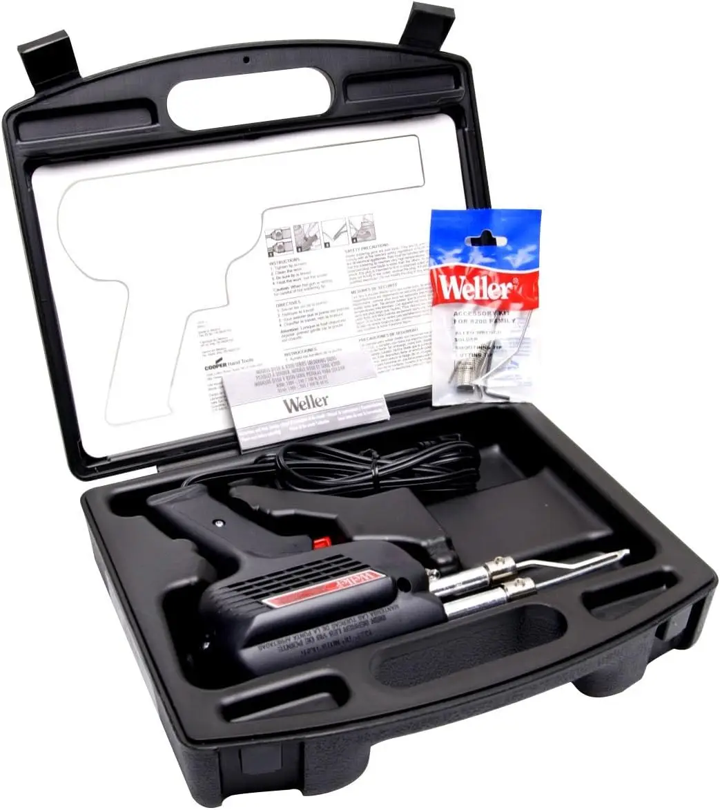 

Professional Soldering Gun Kit with Three Tips and Solder in Carrying Case, 260W & 200W Power Options