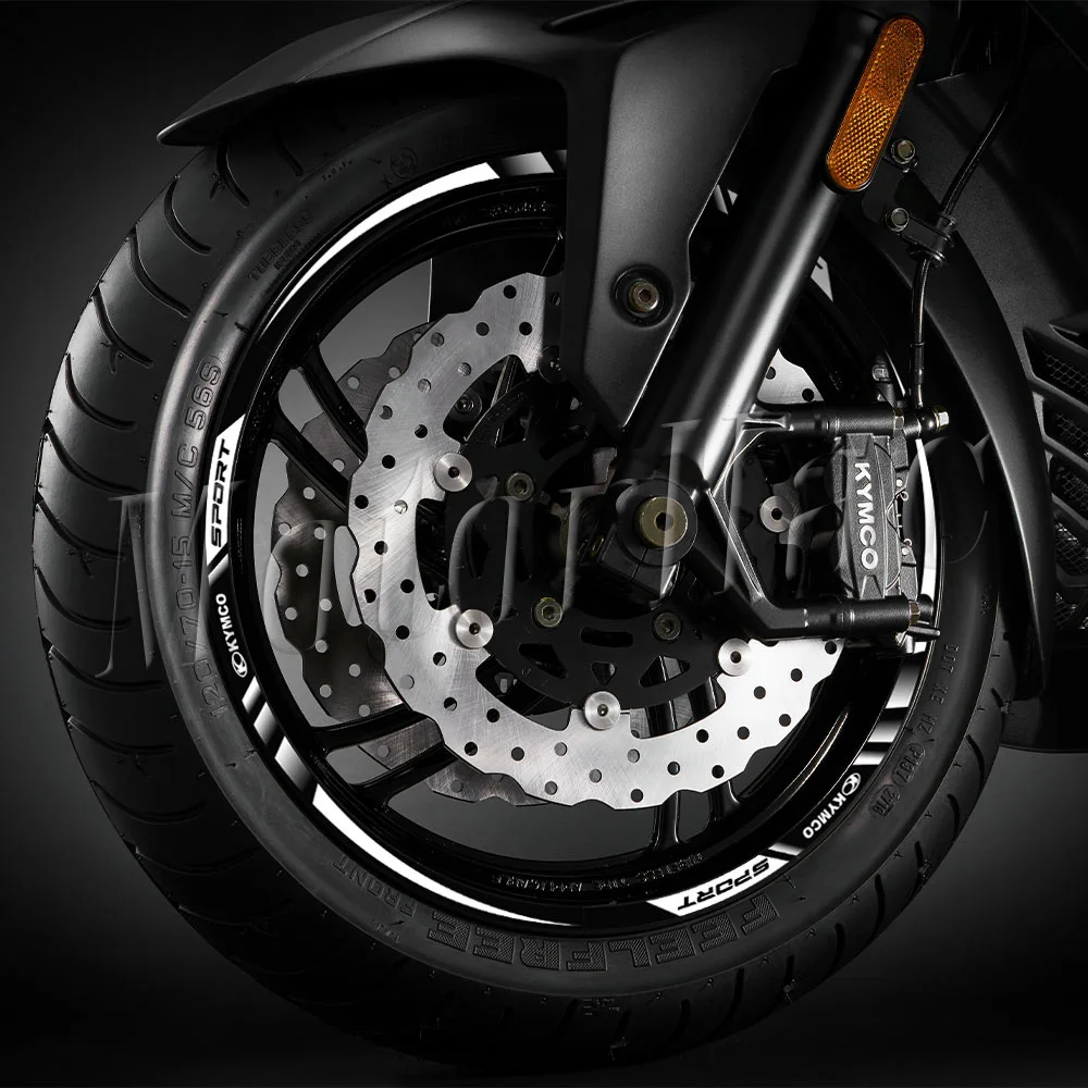 Motorrad-Radaufkleber Felgen-Dekor Streifenband Zubehör für KYMCO AK550 XCITING 400i 500 Xtown300i Downtown 350i Superdink125 – Detail 5