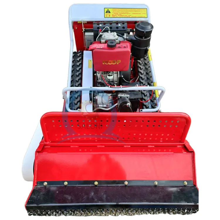 حار بيع محرك الديزل التحكم عن بعد آلة الزاحف متعددة الوظائف مع جزازة الغابات المهاد #5