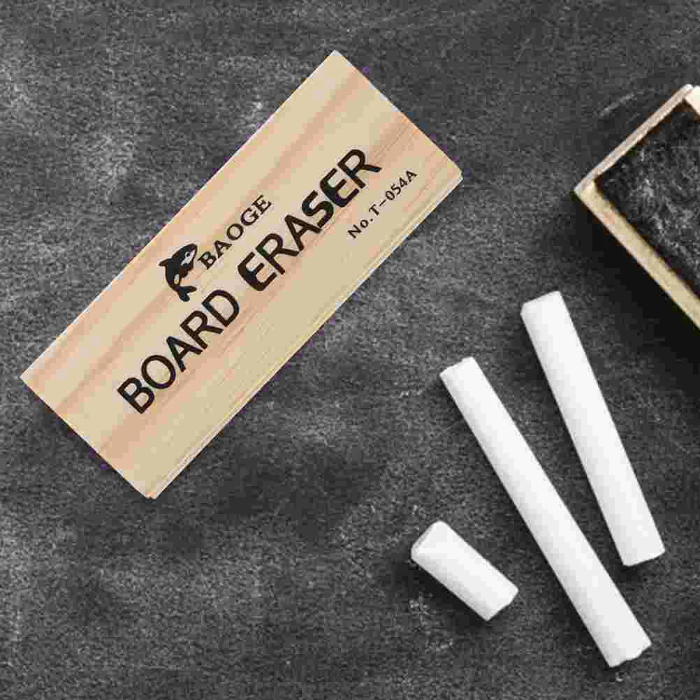 

4 Pcs Wooden Eraser Set Premium Wool Felt Chalkboard Cleaner School Office Classroom Training Dust Free