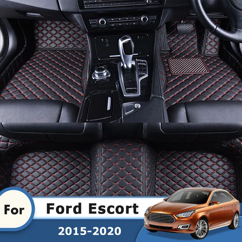 

Коврик RHD для Ford Escort 2020 2019 2018 2017 2015, автомобильные коврики, водонепроницаемые пользовательские аксессуары для интерьера, автозапчасти, чехлы