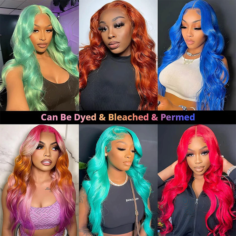 613 Blonde hd Transparent 13x6 Body Wave Lace Frontal Wig Preplucked Brazilian Colored 13x4 Lace Front Human Hair Wigs For Women