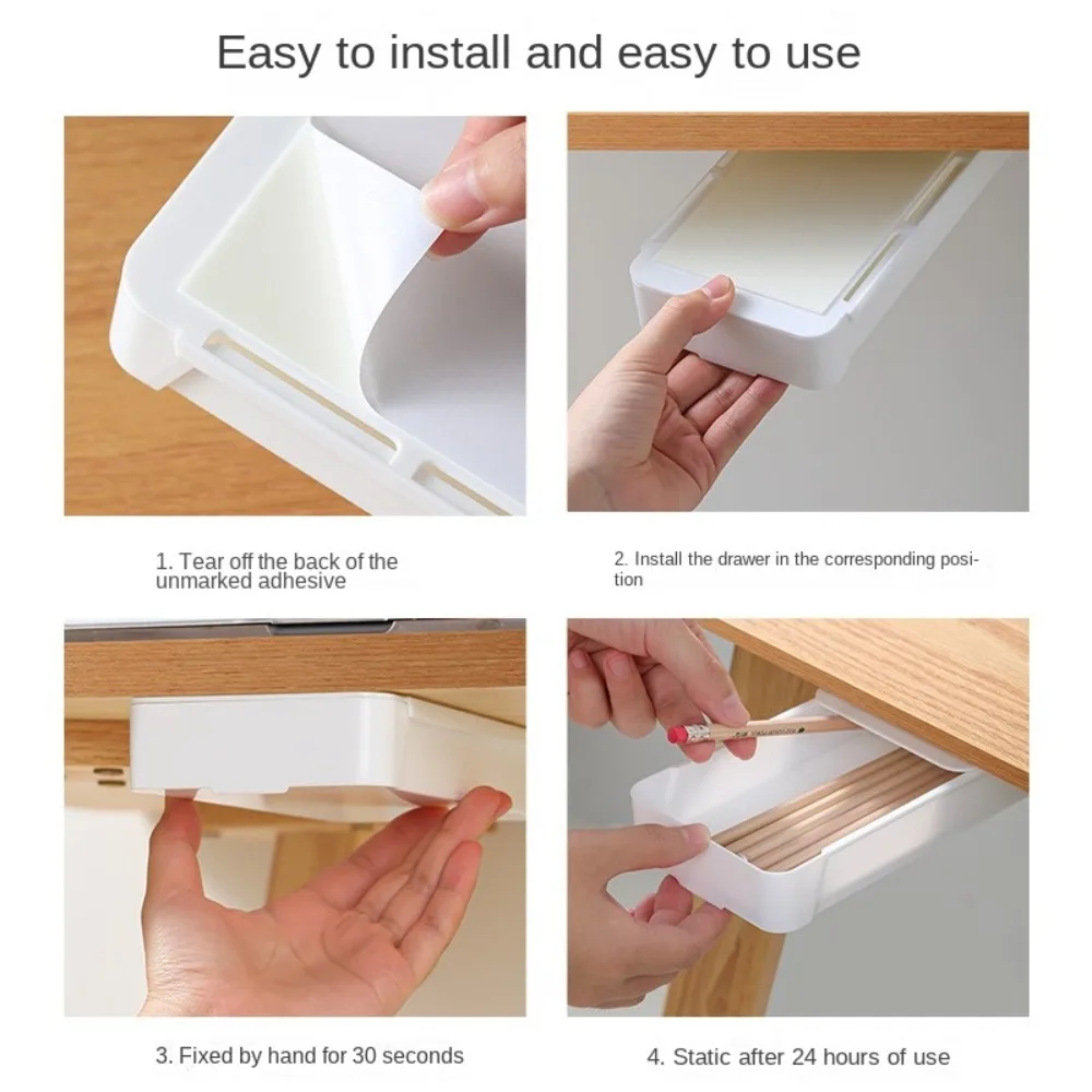 Self-Adhesive Table Shelf Storage Box