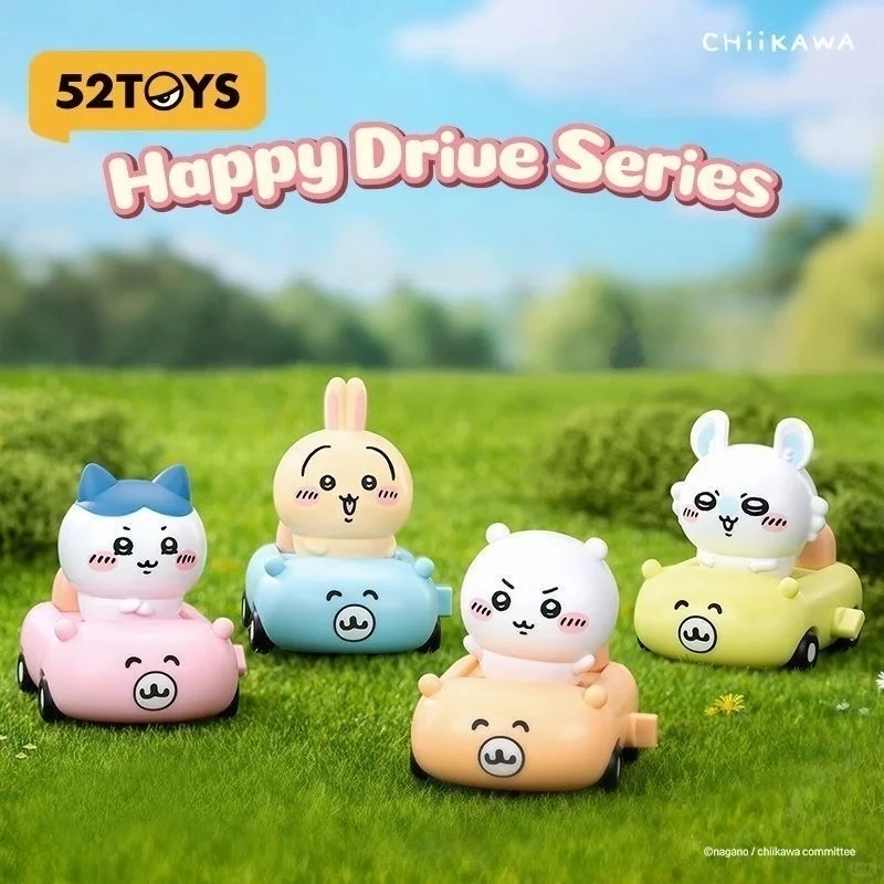 

52TOYS Chiikawa Happy Drive Series: Коллекционная фигурка-сюрприз Usagi (наручные часы), подвижные фигурки, аниме-украшения, детские игрушки, подарки на день рождения