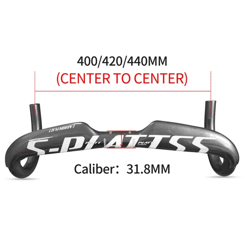 Imagen 2 del producto UD-manillares de bicicleta de fibra de carbono, con Cables internos, barra doblada, brillante, mate, UD, 31,8x400, 420, 440mm, nuevo