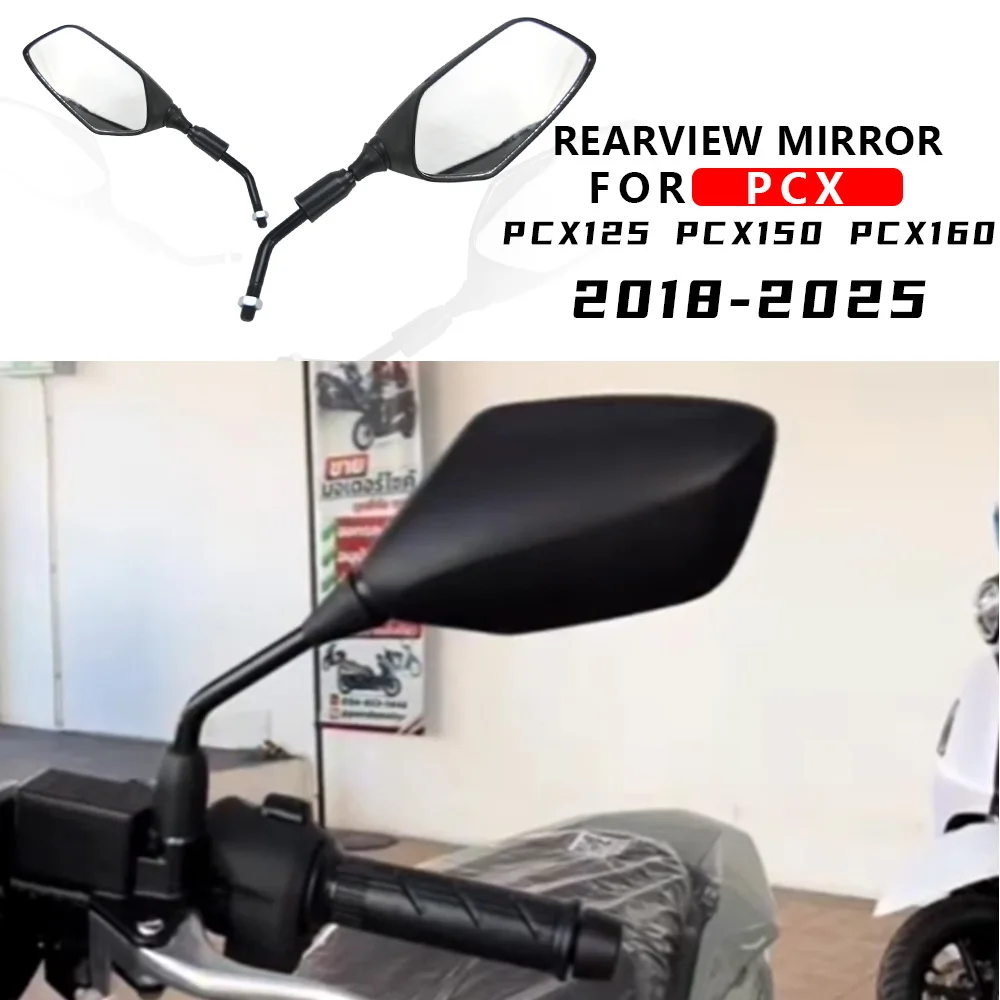 Para HONDA PCX 150 /PCX 160 /PCX 125 2018-2025 espejo de manillar de motocicleta espejos retrovisores de Scooter espejo convexo lateral trasero