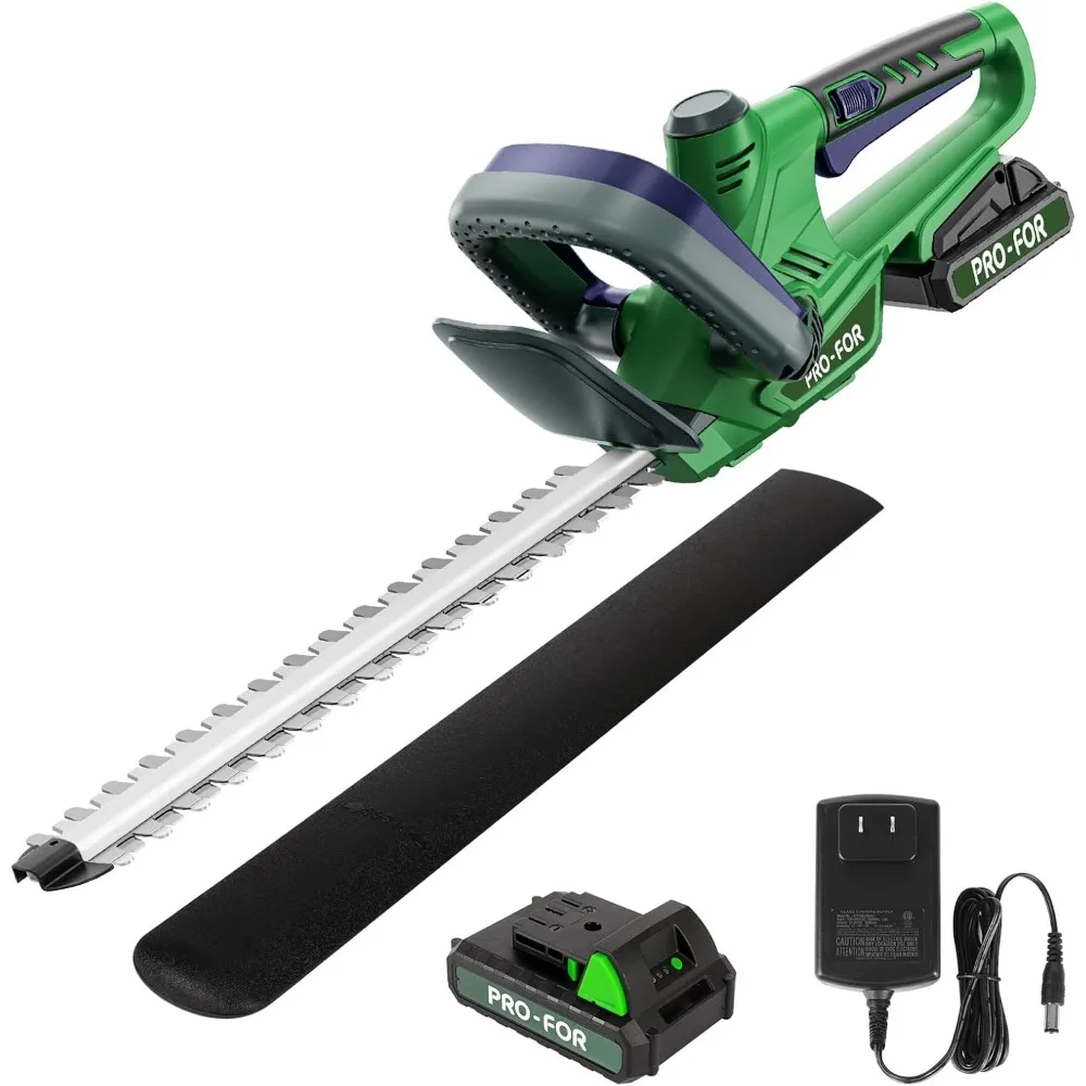 

20V Max Cordless Hedge Trimmer with Battery and Charger, 22" Dual-Action Blade, 1600RPM, 3/5" Cut, Dual Safety Switch, Lightweig