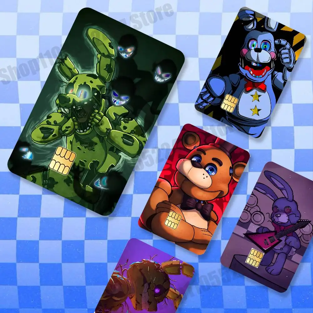 

Five N-Nights AT F-FreddyS Holographic Laser Shinny Film Skin Cover Sticker for Debit Credit Card Bank Card