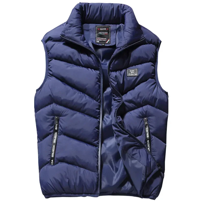 8XL 7XL Plus size vest men Brand Men Jacket Sleeveless Vests Winter Jackets man Casual Coats Men\'s Vest Cotton Thicken Waistcoat